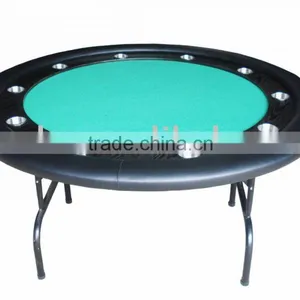 55" Round Folding Poker Table Green thumbnail-1