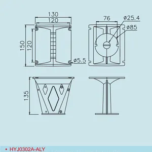 HYJ0302A-ALY Aluminum Horn Parts Difusor for Line Array Speaker thumbnail-3