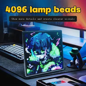 64*64 Automotive Atmosphere Pixel Screen Bluetooth Pixel Screen DIY Decorative Lights Modification Universal Car Ambient Light thumbnail-3