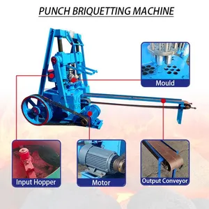 Automatic Lime Honeycomb BBQ Charcoal Coal Briquette Production Line EPC thumbnail-2
