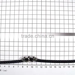 Fashion Skull Bead Bracelet Wholesale Mens Leather Bracelets thumbnail-6