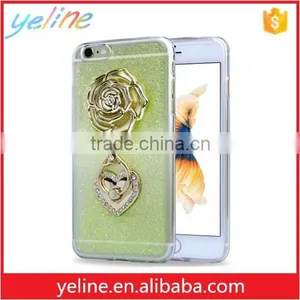Popular New Arrival Factory Retai 3d Rose Phone Case With Finger Ring for Iphone 6s thumbnail-2