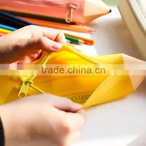 Cute Promotion Cheap Silicone Pen Pencil Stationery Pouch Bag Case thumbnail-2