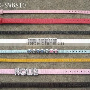 6mm, 8mm and 10mm Snakeskin Style PU Leather Wrist Bands thumbnail-1