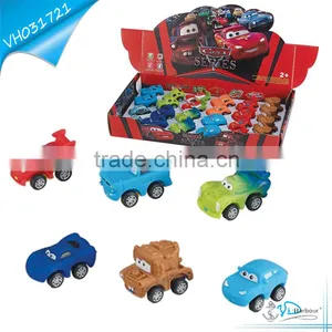 Vinyl Mni Small Cartoon Pull Back Action Toy Car thumbnail-1