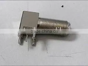 Nickel Plated F Series Type Female rf Connectors R/A PCB Mount Connector thumbnail-1