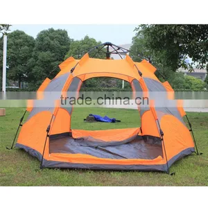 Travel Sport Earthquake Caulking Double Hexagonal Hiking Foldable Sun Beach European Camping Tent thumbnail-2