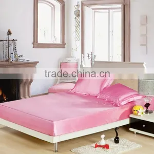 Cheap Wholesale Soft Silk Bed Covers, Fitted Sheet, Silk Mattress Protector thumbnail-1