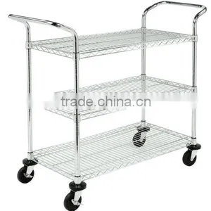 NSF Approved 3 3-TIER WIRE KITCHEN CART thumbnail-2