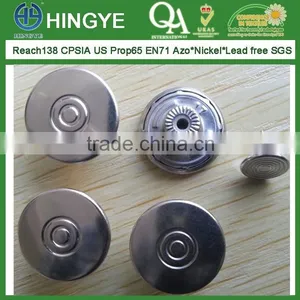 27L Metal (Brass Material) Jeans Button in Silver Color --- JB1412004 thumbnail-1