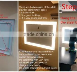 China Mirror Factory Makes OEM / Customized LED Mirror With Backlit Light thumbnail-4
