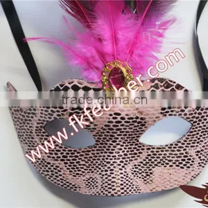 Wholesale Party Mask With Rooster Tail Feather Decoration thumbnail-4