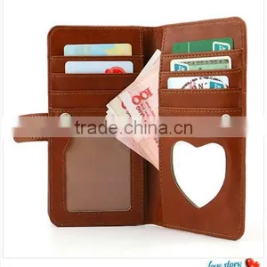 Women Style Wallet Leather Case With Mirror And Card Slots For Iphone 6 thumbnail-1