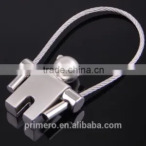 Boy Skipping Rope Key Chain Aircraft Cable Keychain Wire Key Ring Stianless Steel Keyring thumbnail-5