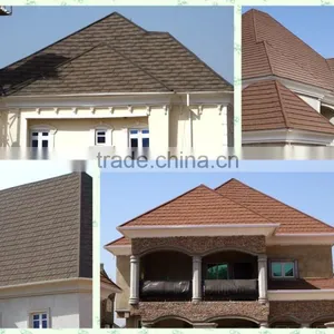 2015 Best Quality 0.4mm AL-Zinc Colorful Stone Coated Roof Tile Double Color thumbnail-3