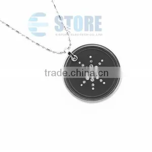 Wholesale Japanese Quantum Pendant Lava Stones Pendant Scalar Energy Pendant With Stainless Steel Circle thumbnail-6