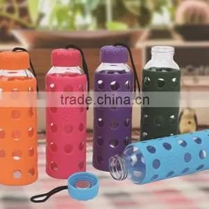 Glass Water Bottle Silicone Sleeve Silicone Sleeve for Bottle thumbnail-1