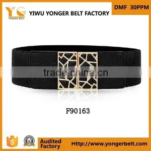 Fashion Black Wide Lady Coat Decoration OEM Women Elastic Belt thumbnail-1