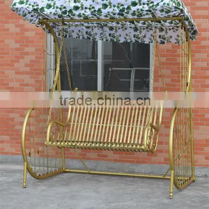 Outdoor Patio Garden Antique Metal Wrought Cast Iron Swing thumbnail-1