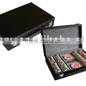 Leather Poker Chip Case for 200 Chips thumbnail-1