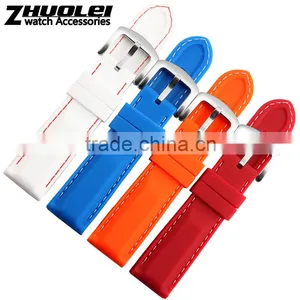 New Arrival Waterproof Muticolor Silicone Rubber WatchWrist Watch Strap Band Replacement 22mm thumbnail-1