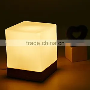 Wooden Glass Table Lamp Guzhen Lighting Mini Desk Table Lamp thumbnail-1