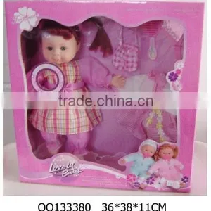 14" Lovely Baby Doll With 4-sound IC-papa,mama,cry Laugh thumbnail-1