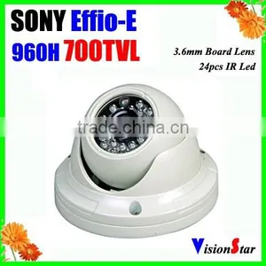Small Dome Type Sony Effio-E 700TVL 3.6mm Lens Support OSD Menu 24pcs IR LED Vandalproof Security Camera thumbnail-1