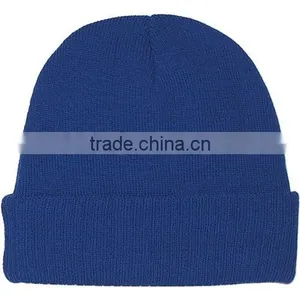 Wholesale Unisex Plain Ski Cuff Knitted Beanie thumbnail-2