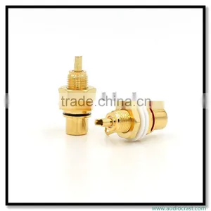 HIFI Audio OEM RCA Phono Chassis Panel Mount RCA Female Socket Metal Connectors thumbnail-1