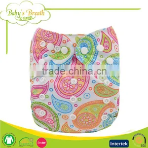 PBT-04 Hot Sale Organic Bamboo Cloth Diapers Wholesale, Double Gusset Cloth Diaper thumbnail-3