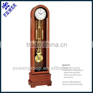 Hot Sell Grandfather Clock White Clock Face and Solid Wood German Made Hermle Movement Competitive Price MG2511F thumbnail-1