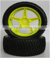 1/ 10 RC Buggy Car Tires and Wheel Rims thumbnail-1