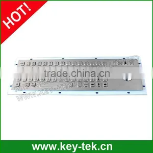 IP65 Vandal Proof Metal Keyboard With EPP Numeric Keypad and Integrated Trackball thumbnail-1