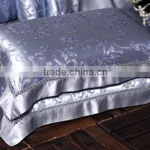 100% Silk Bedding Set With Silvery Grey Light Purple thumbnail-5