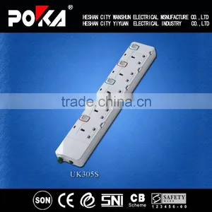 UK Type 13A Power Extension Socket With Surge Protector thumbnail-6