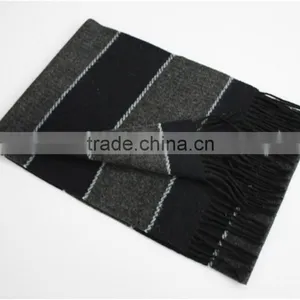 Yarn Dyed Plain Wool Scarf With Fringe thumbnail-4