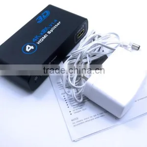 1x4 HD MI 2.0 Splitter 4K 1080P 4 Port H DMI Splitter 1 in 4 0ut Audio Video Converter Support HDCP 3D With 5V Power Adpter thumbnail-2