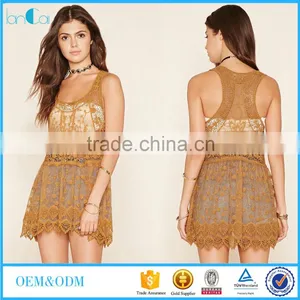 Summer Return To The Ancients Style Embroidered Mesh Tunic Dress For Women thumbnail-1
