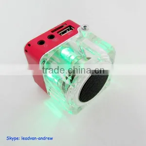 TT028 MINI Multimedia Speaker LED FM Radio for MP3 Udisk Micro Memory Card thumbnail-1