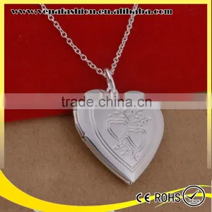 Heart Plated 925 Snake Thick Silver Chain Necklace Patterns thumbnail-2