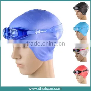 High Silicone Durable Silicone Swim Cap thumbnail-1