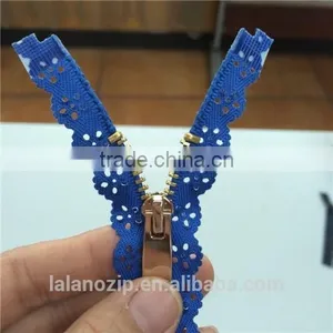 Rhinestone Chain for 100 Polyester Zippers Wholesale 5# Brass thumbnail-5