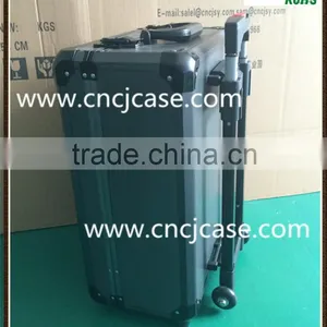 Suitcase-style Fashion Black Custom Design With Locks Aluminum Trolley Case thumbnail-3