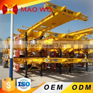 Hot Sale 3 Axle 50tons 40 ft Container Skeleton Used Trailer for UK thumbnail-5