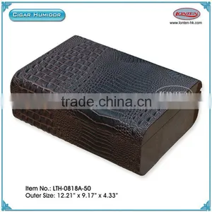 Leather Cigar Humidor thumbnail-2