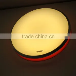 TIWIN 2015 High Quality Energy Saving Red 15w 3000k Warm White Plastic Bedroom Round Led Ceiling Mount Light thumbnail-6