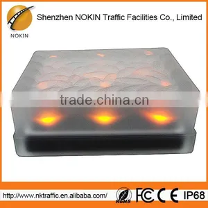 Optional Color Transparent Glass Outdoor Solar Ice Brick Light thumbnail-1