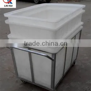 500L Used Plastic Folding Box Trolley thumbnail-1