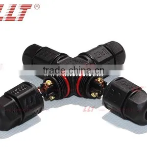IP67 Outdoor Lighting Cable Junction 4-Way Cross Type Waterproof Connector thumbnail-3